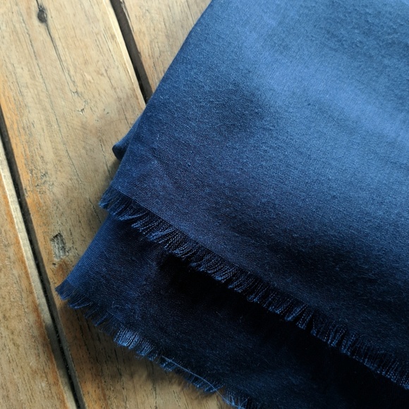 Lightweight square navy scarf | NWOT - Picture 3 of 3